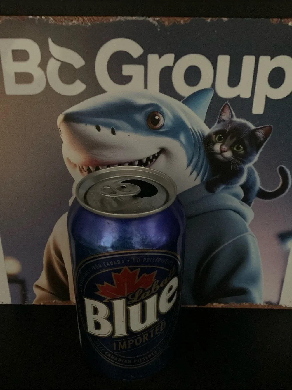 Vintage Beer Can Labatt Blue Imported Canadian Pilsner Blue Tab Empty Aluminum